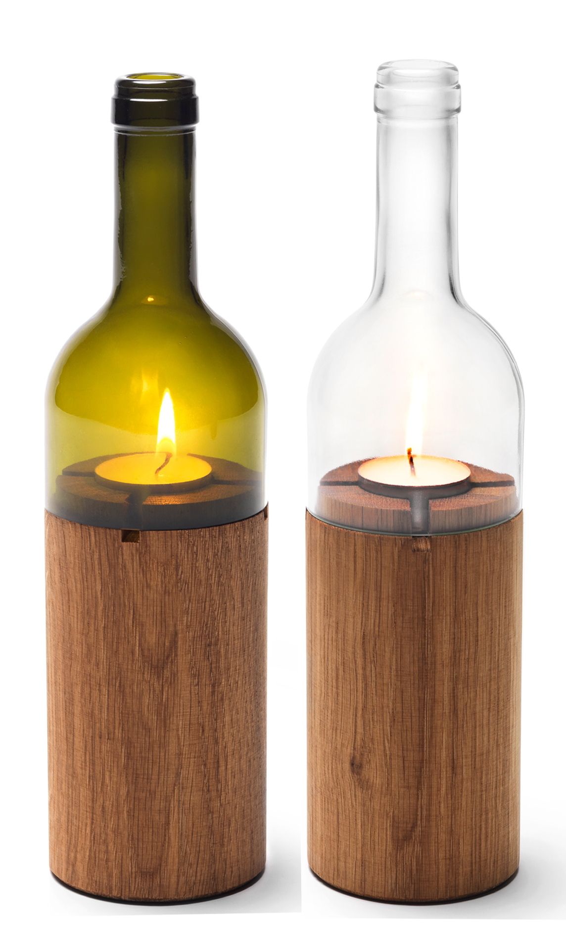 WeinWindlicht Wind light Side by Side Glass green