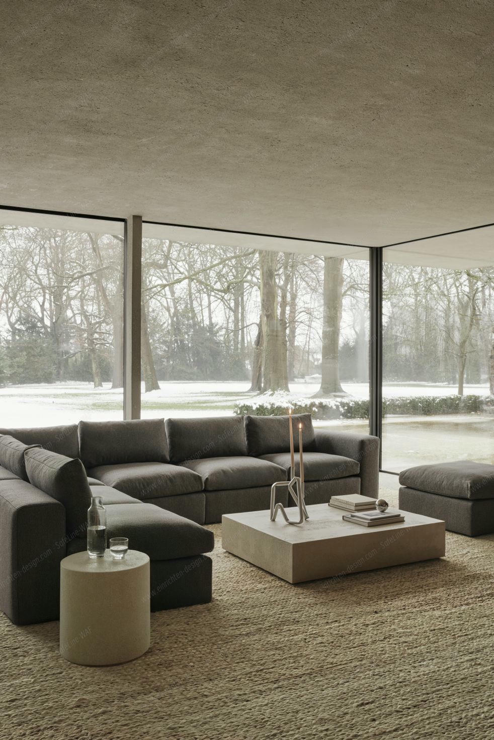 Mellow Modular sofa Granite Eco Lying position right Ethnicraft