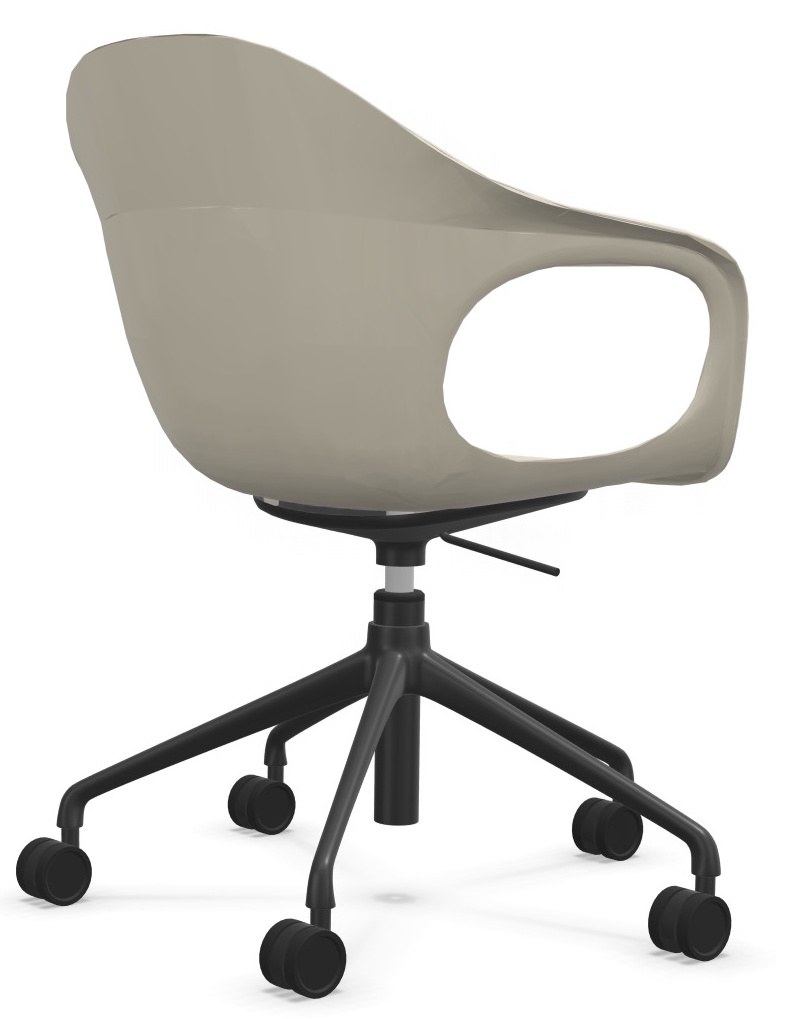 Elephantino armchair five-star frame with castors Kristalia