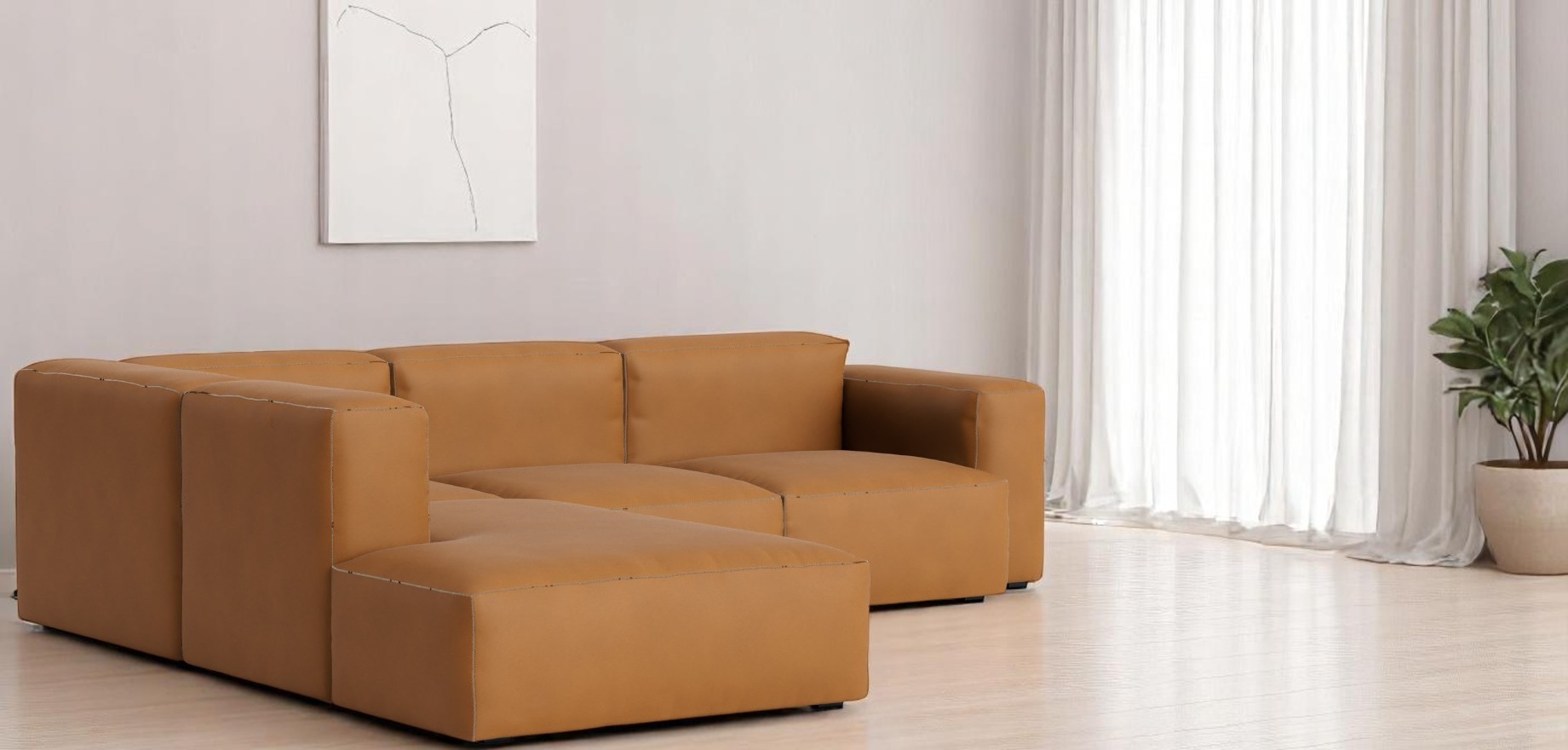 Mags Soft Sofa Corner Combination 2 low Armrest left Hay