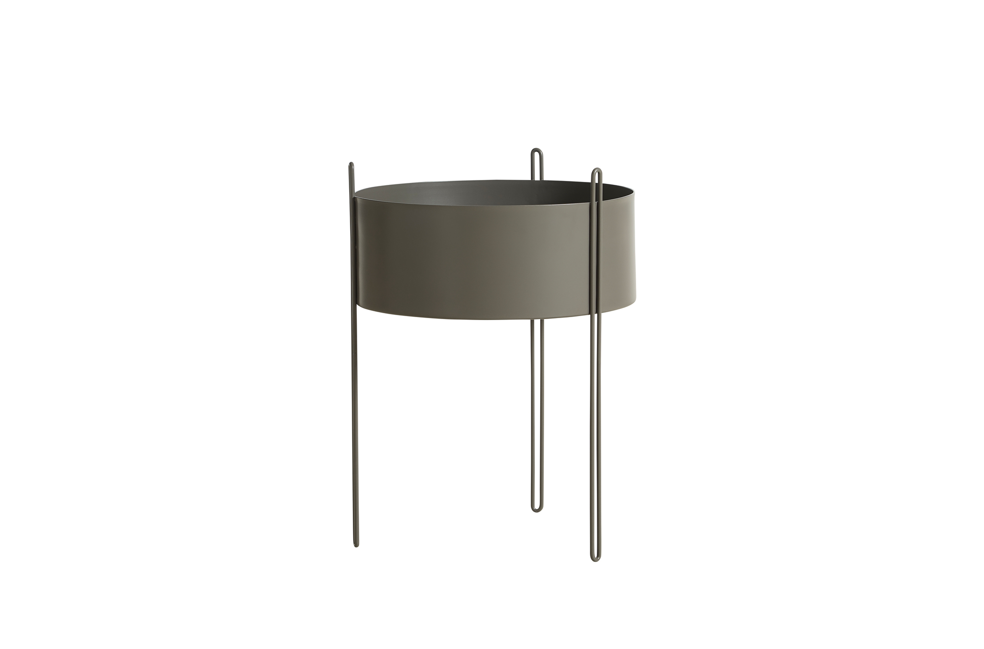 Pidestall Planter Large Taupe Woud