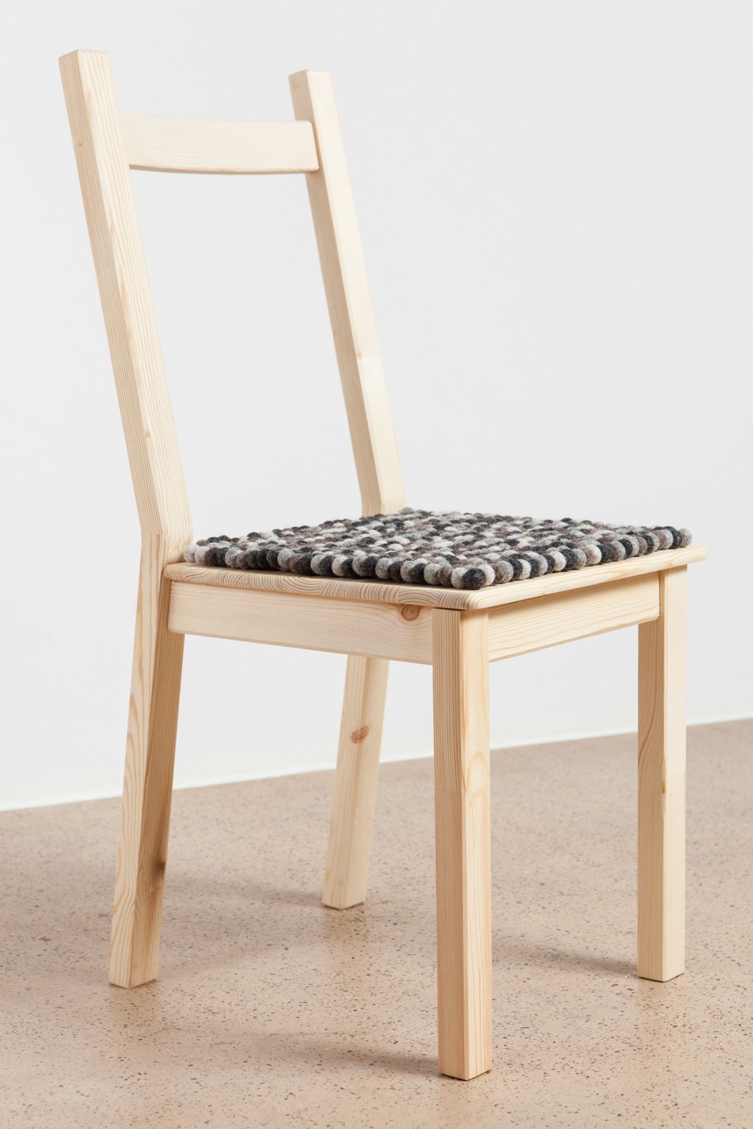 Felt ball Cushion for Chair square 36x36 cm EMMA myfelt SINGLE PIECES