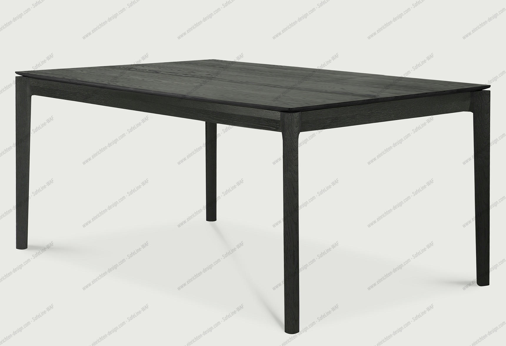 Bok extendable Table oak black - rectangular Ethnicraft