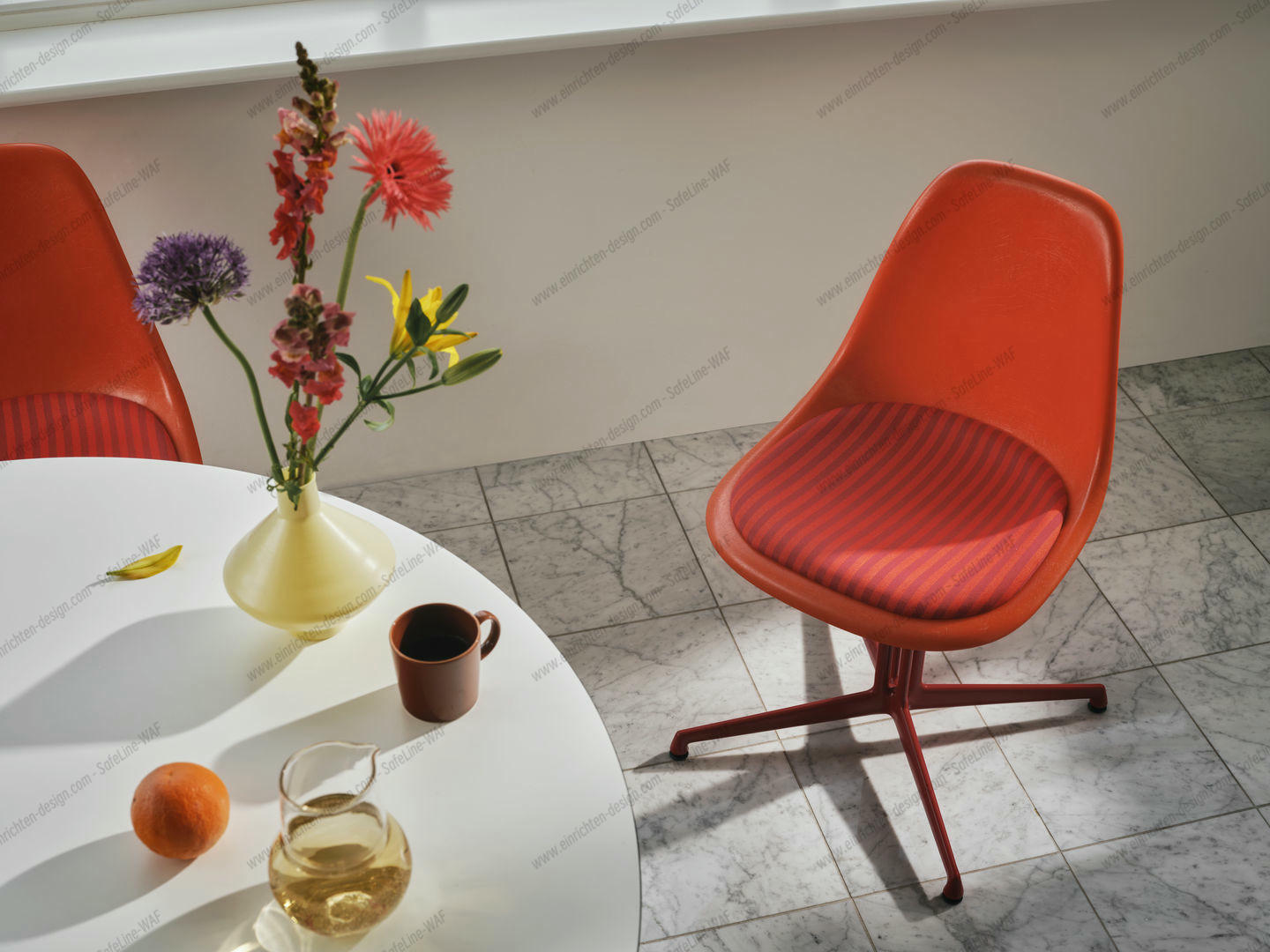 Eames Fibreglass Side Chair La Fonda Red Orange Vitra LIMITED EDITION 