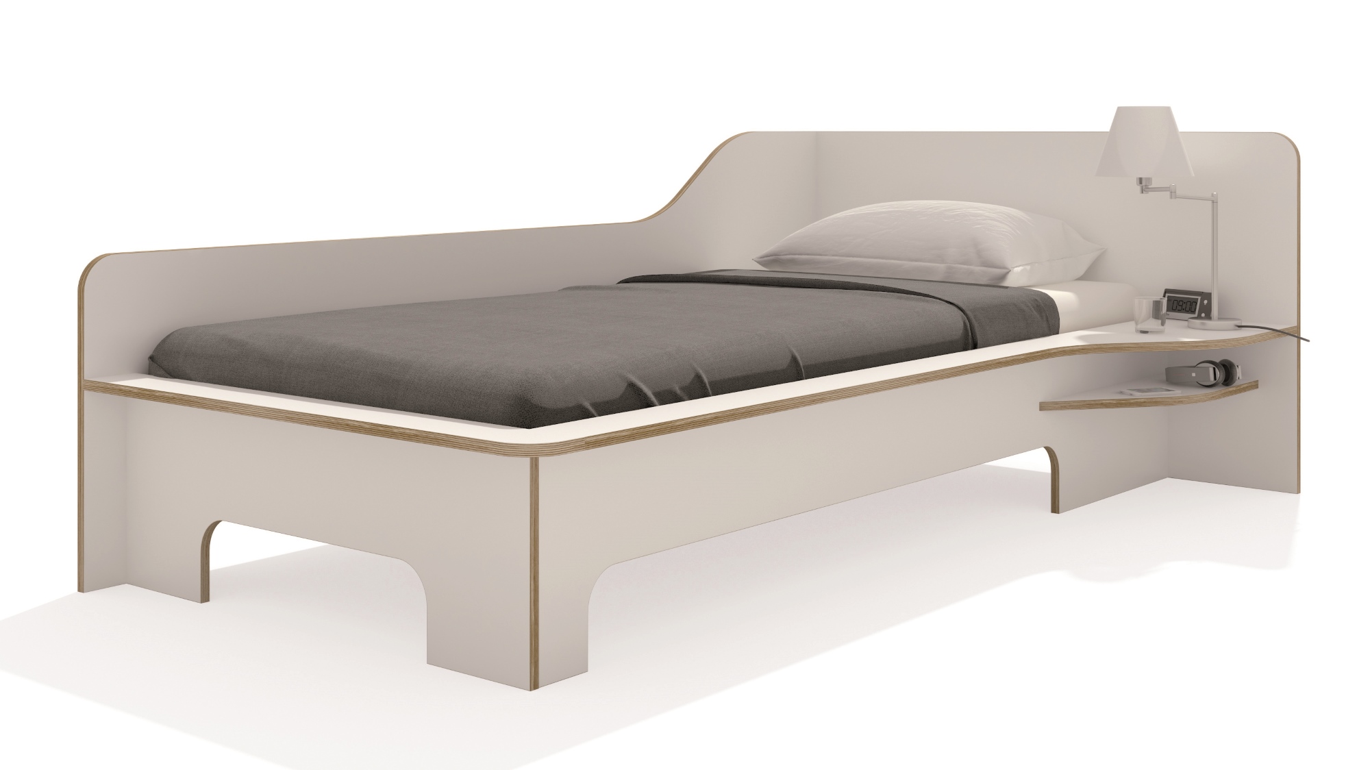 Plane Single Bed Left Müller Möbelwerkstätten