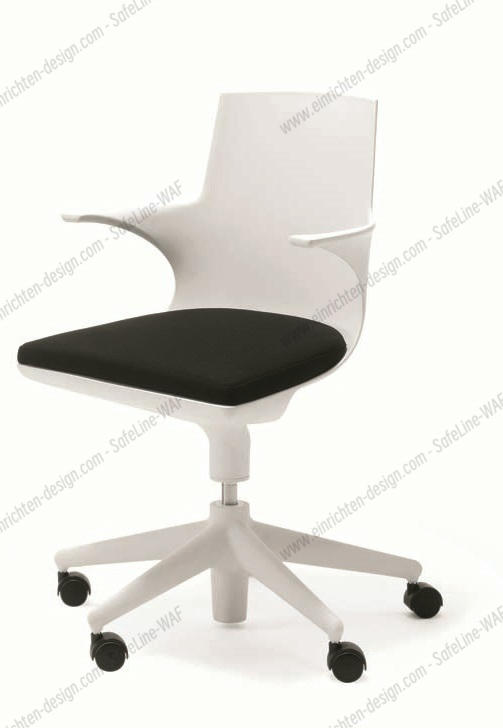 Spoon Chair Swivel chair Kartell White Black