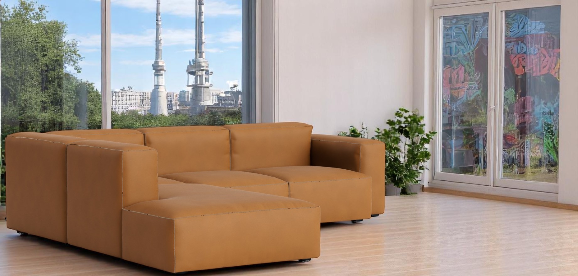 Mags Soft Sofa Corner Combination 2 low Armrest left Hay