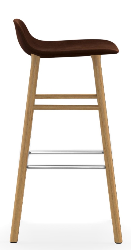 Form Barstool  H 75 cm Oak Upholstered Normann Copenhagen
