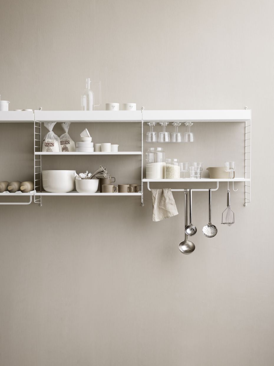 Single Part Rods for Metal Shelf W 78 cm String Furniture 