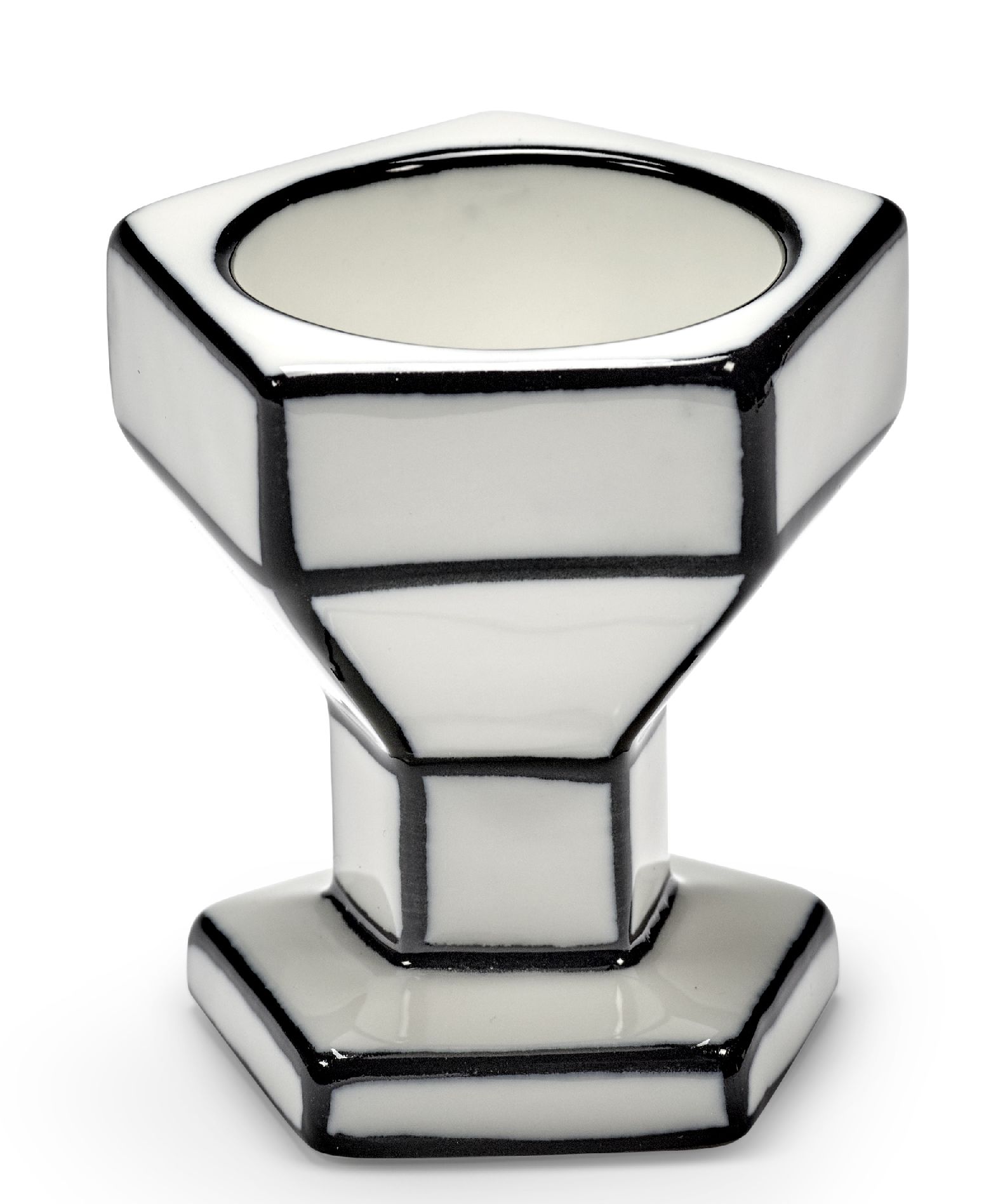 Serax White/Black Egg Cups Carte Blanche   