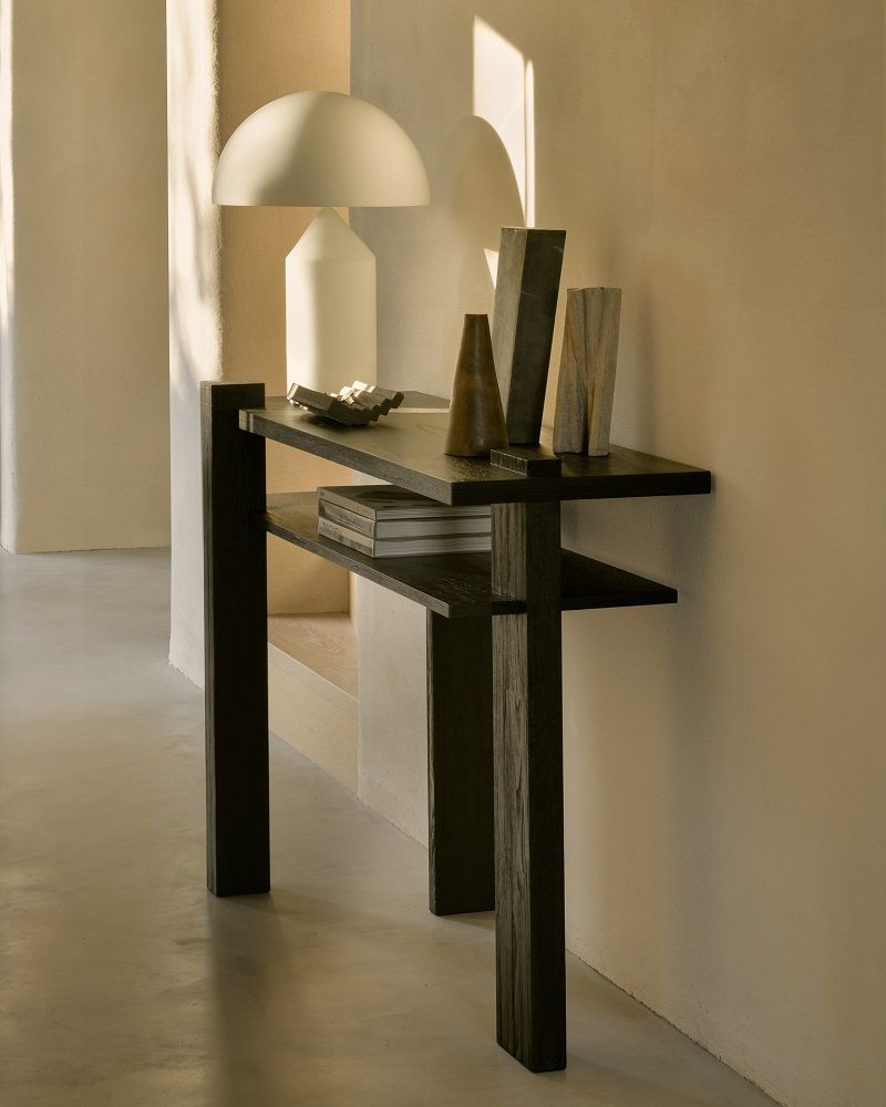 Abstract Console Oak Black Ethnicraft 
