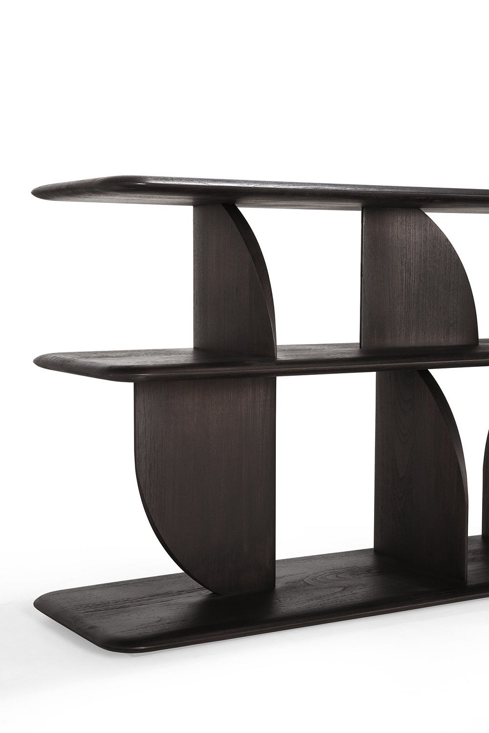 Geometric Console / Side Table dark teak Ethnicraft