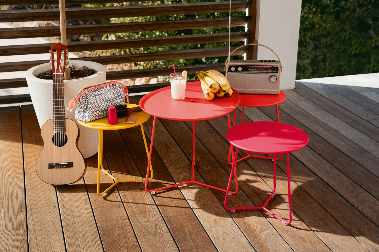 Cocotte small outdoor table Fermob Poppy red Cocotte small outdoor table Fermob Poppy red