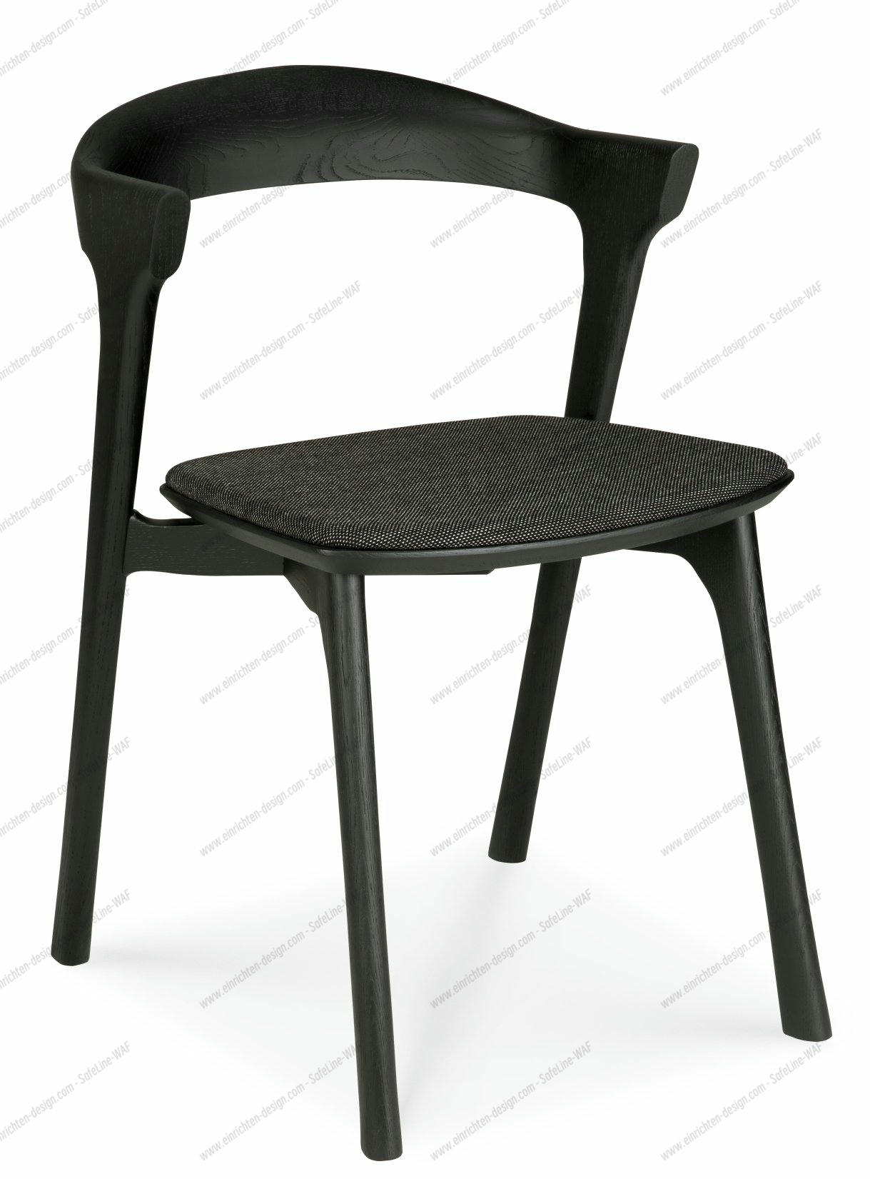 Bok chair brown oak / black fabric Ethnicraft 