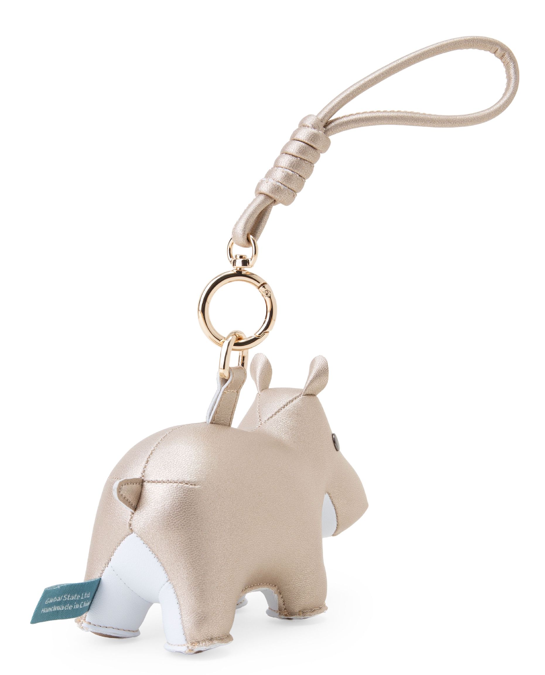 Bag Charm Hippo Gold/White Züny