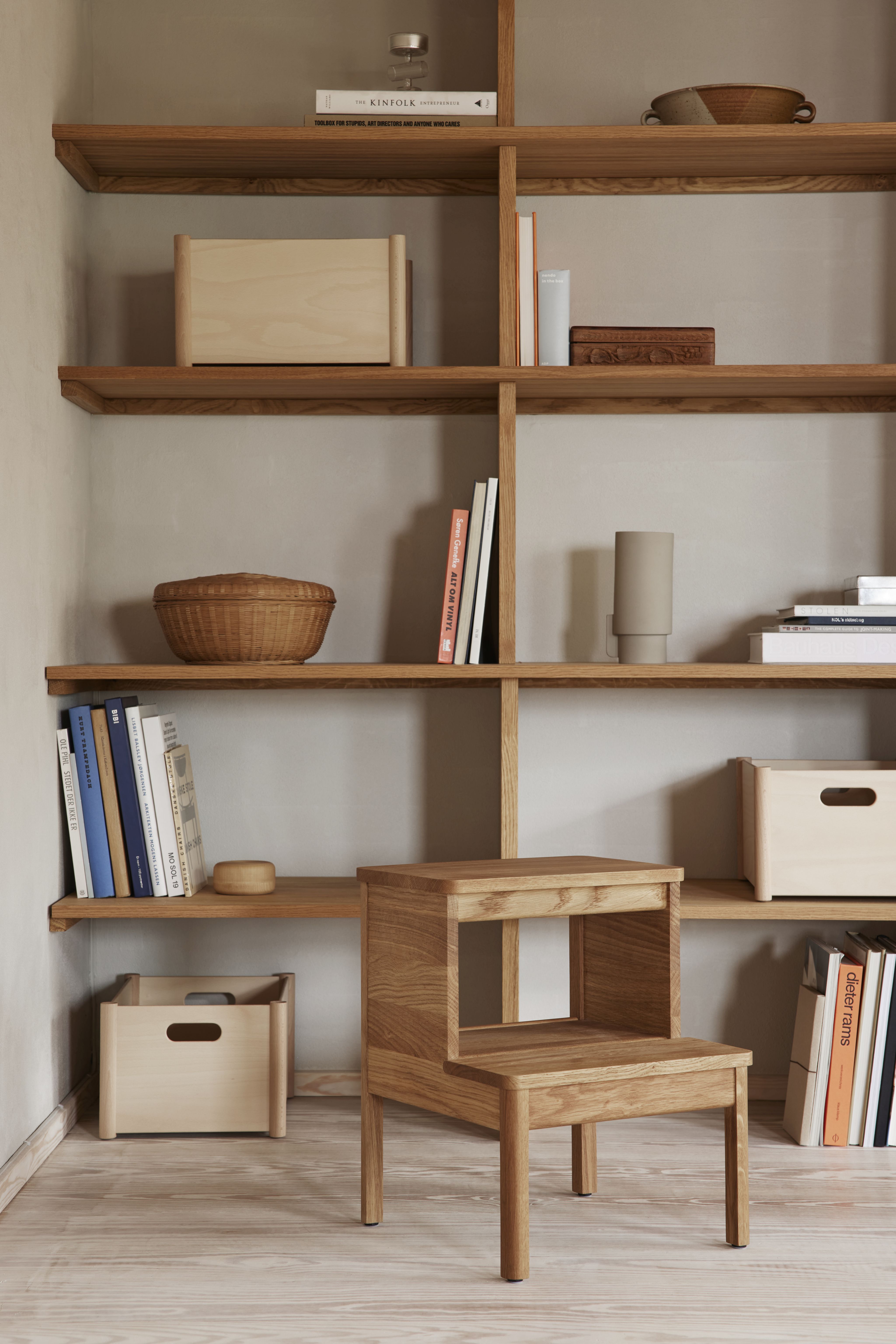 A Line step stool oak white oiled Form & Refine