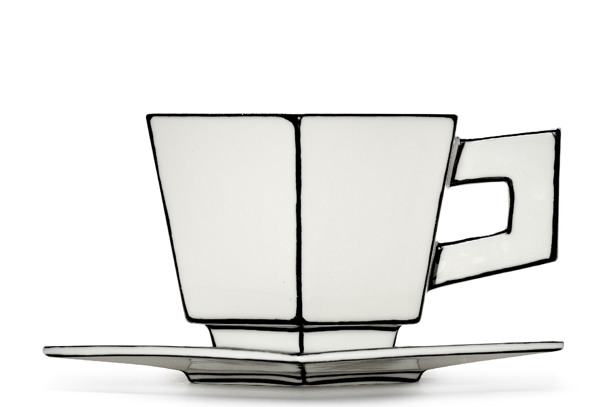 Capuucino cup white/black Carte Blanche Serax  