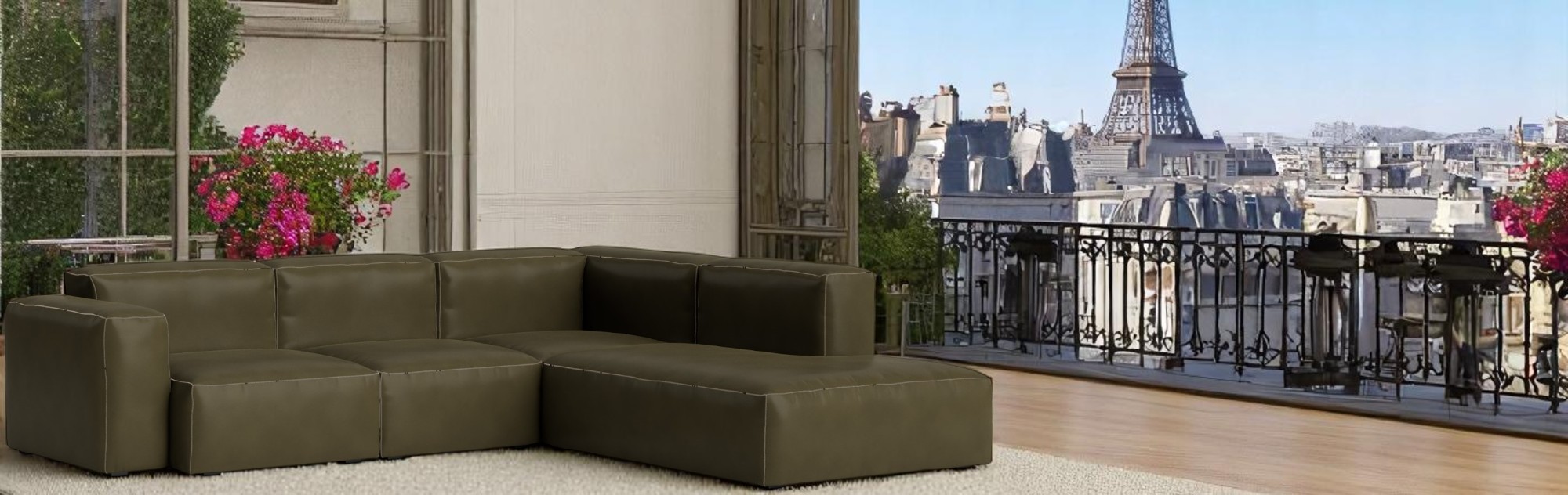 Mags Soft Sofa Corner Combination 2 low Armrest right Hay