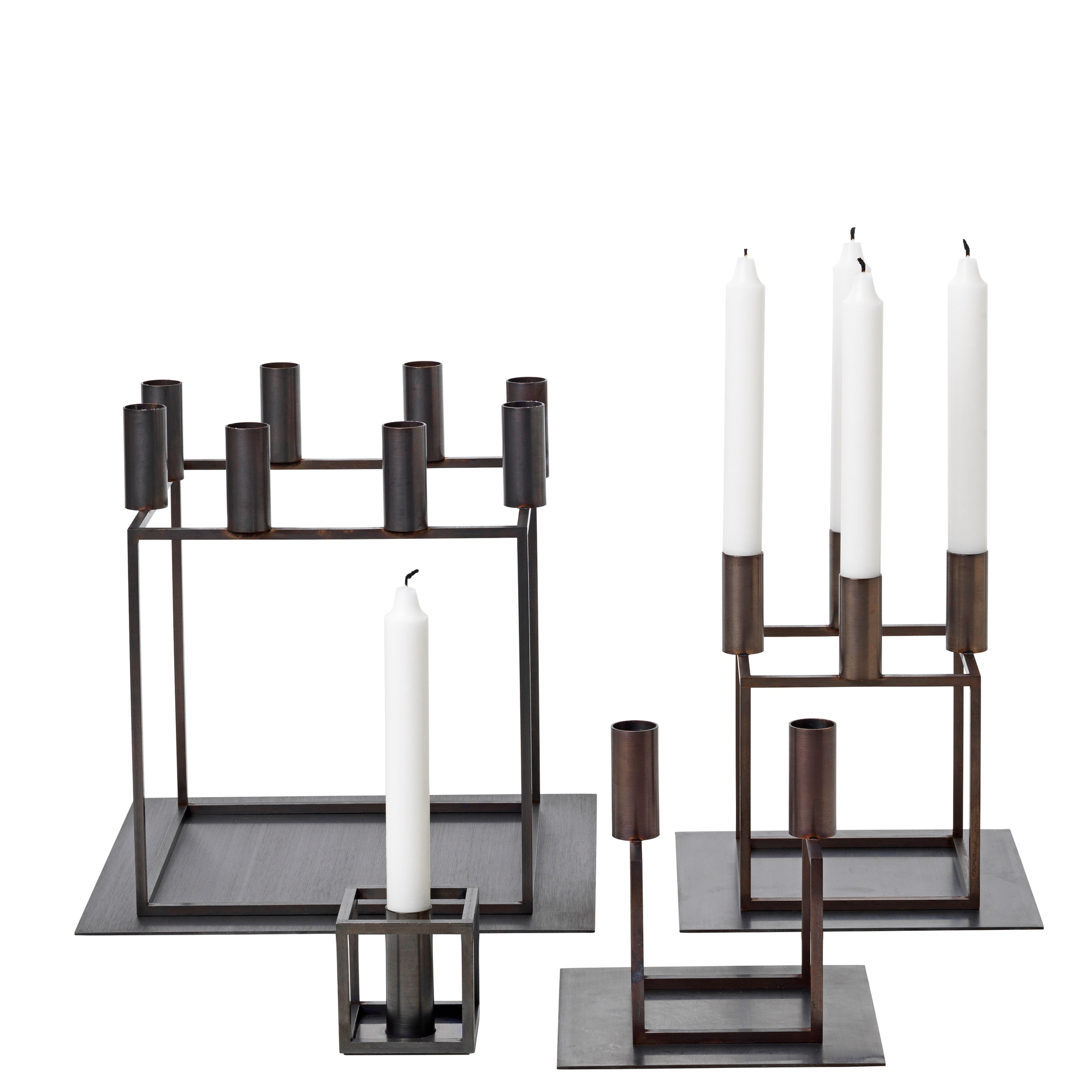 Base Plate for Line Candlestick BROWNED / DARK COPPER Audo SINGLE PIECES