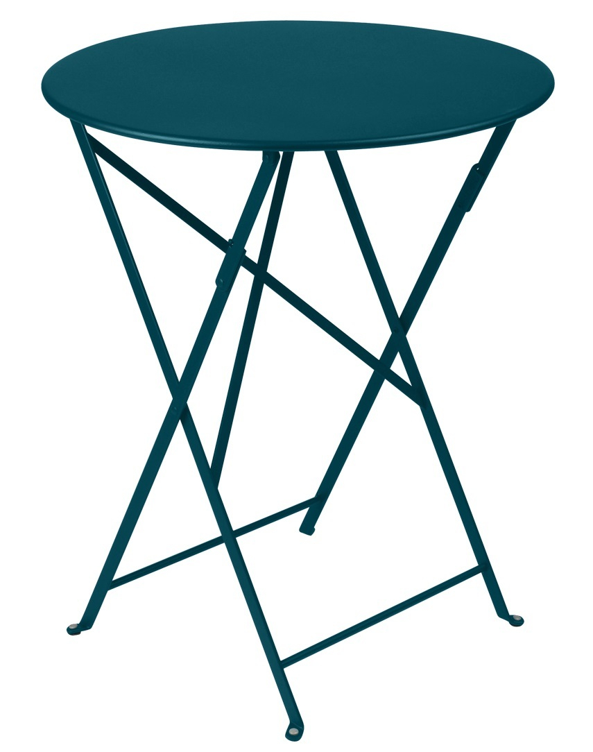 Bistro Outdoor Round Folding table Fermob Poppy red Bistro Outdoor Round Folding table Fermob Poppy red