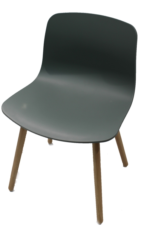 About a Chair AAC12 / AAC 12 Chair WOOD BASE / SEAT SHELL BLACK Hay IMPERFECT ITEMS