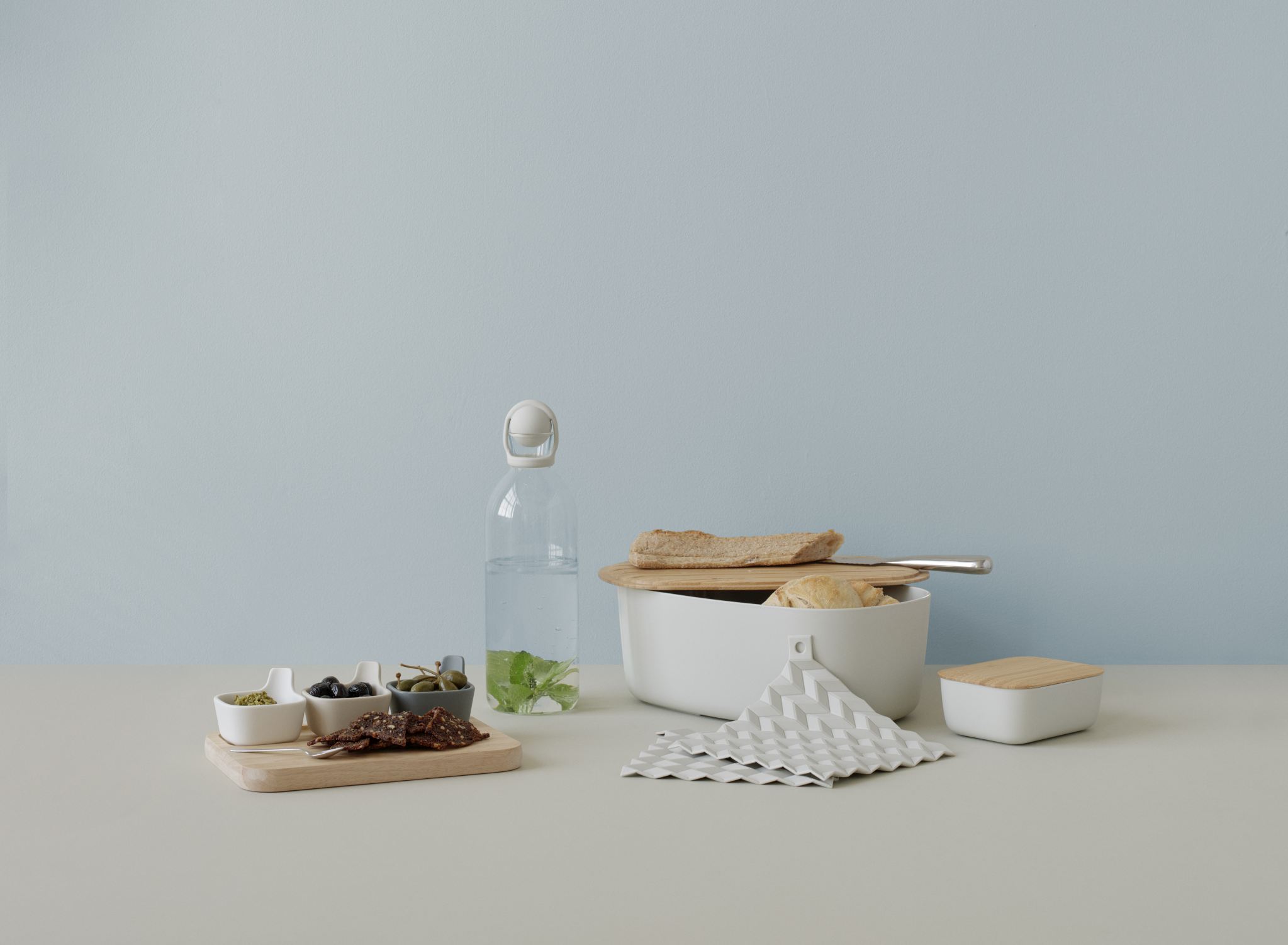 BOX-IT Butter dish RIG TIG by Stelton Light grey SINGLE PIECES