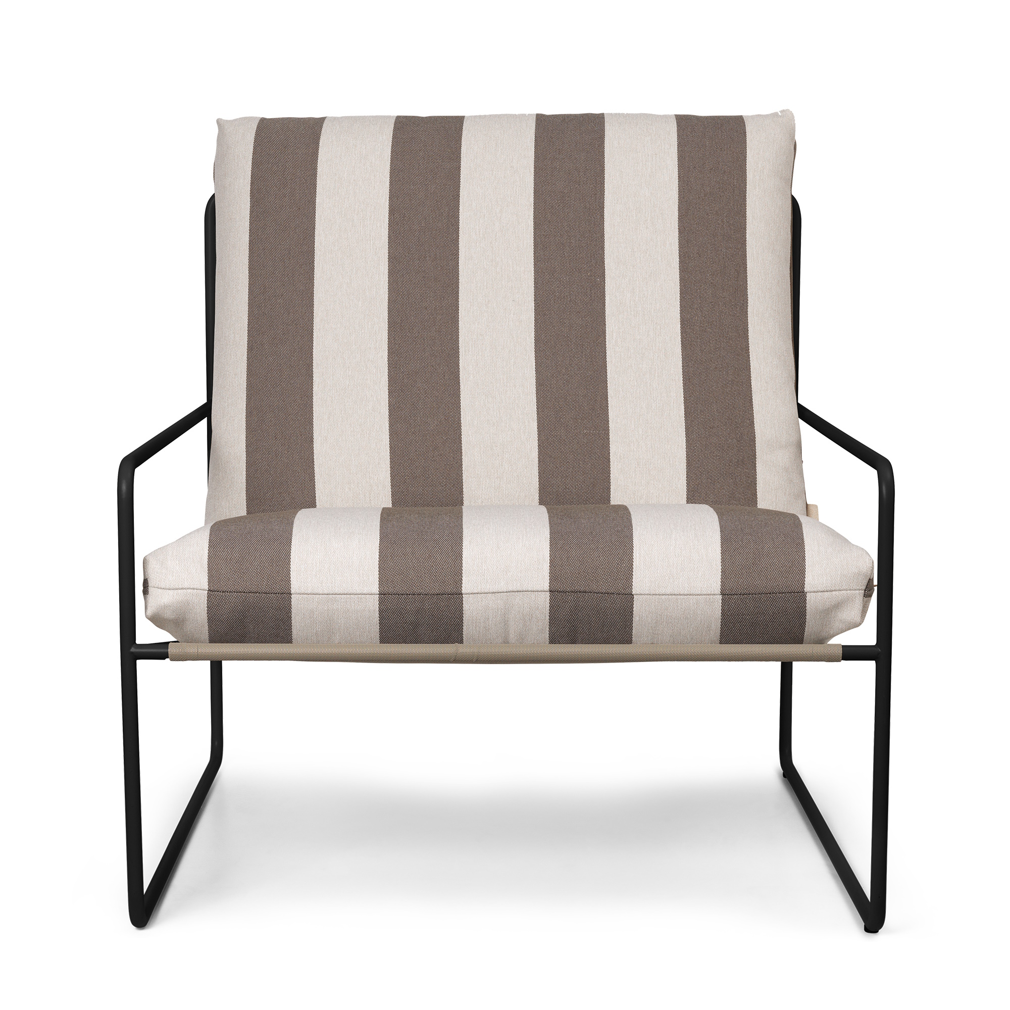 Desert 1 Seater Outdoor Armchair Frame Black Stripe Ferm Living 