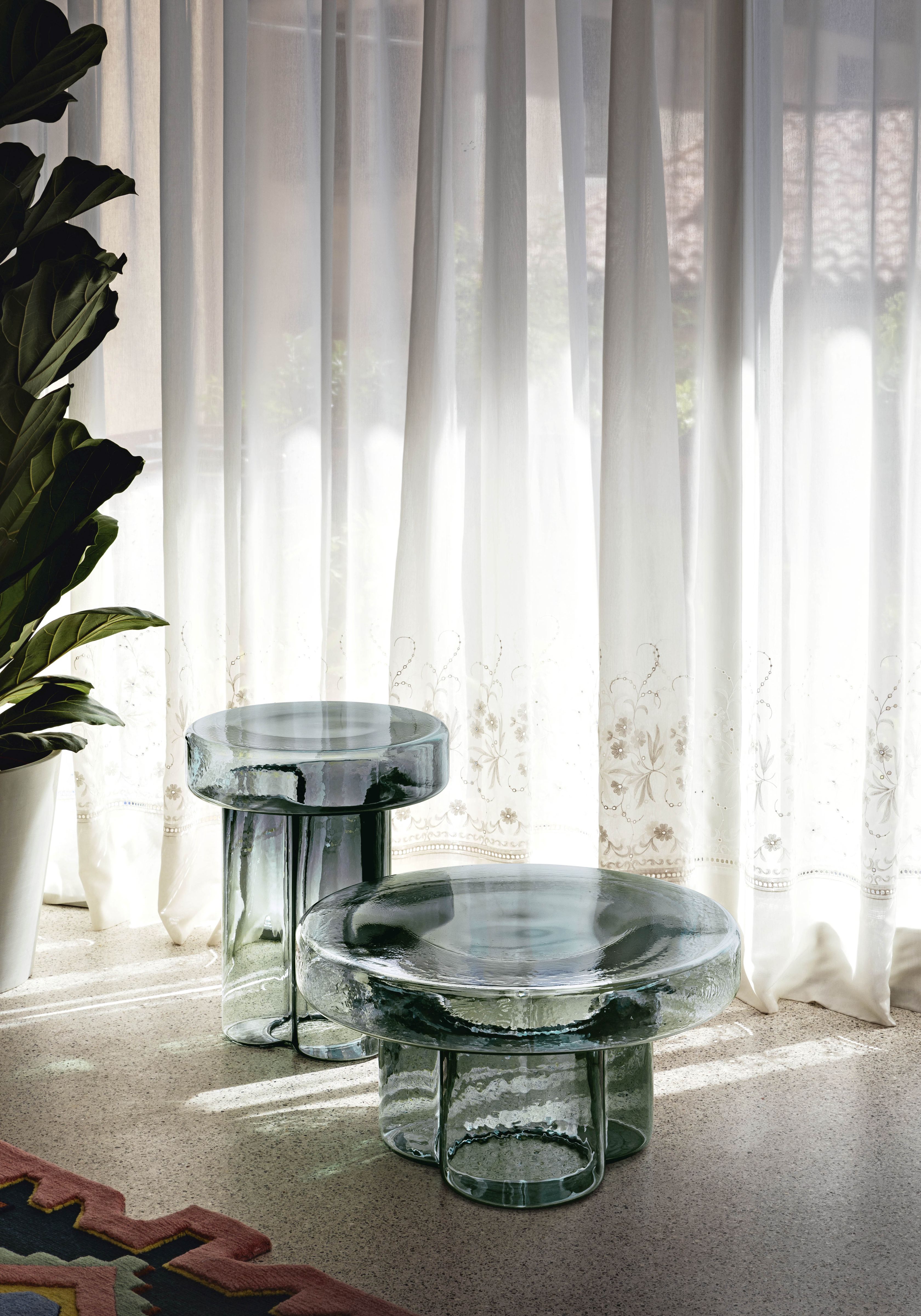 Soda Side Table Petrol Ø 55 cm Miniforms