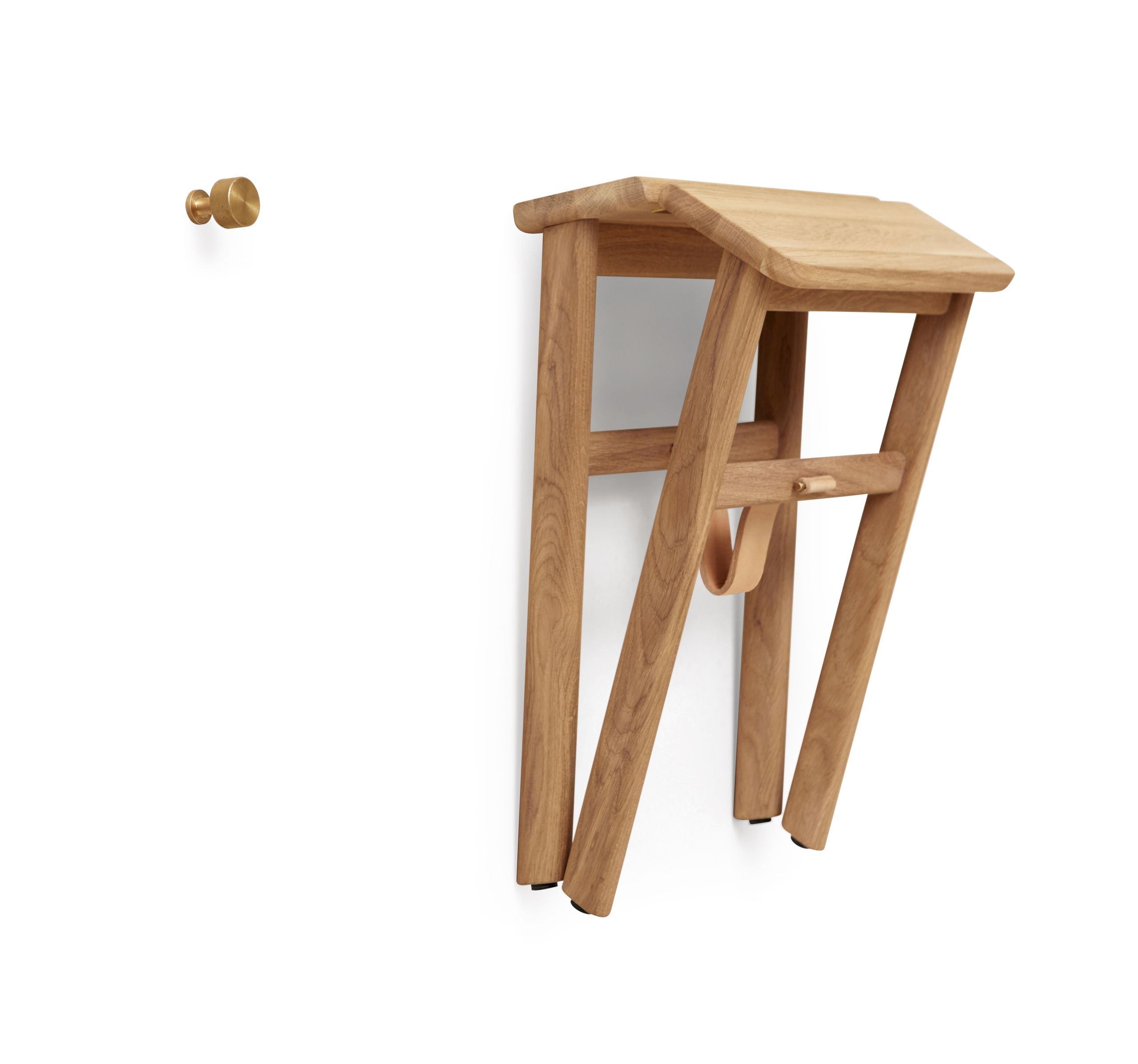 Angle Folding Stool Oak Form & Refine