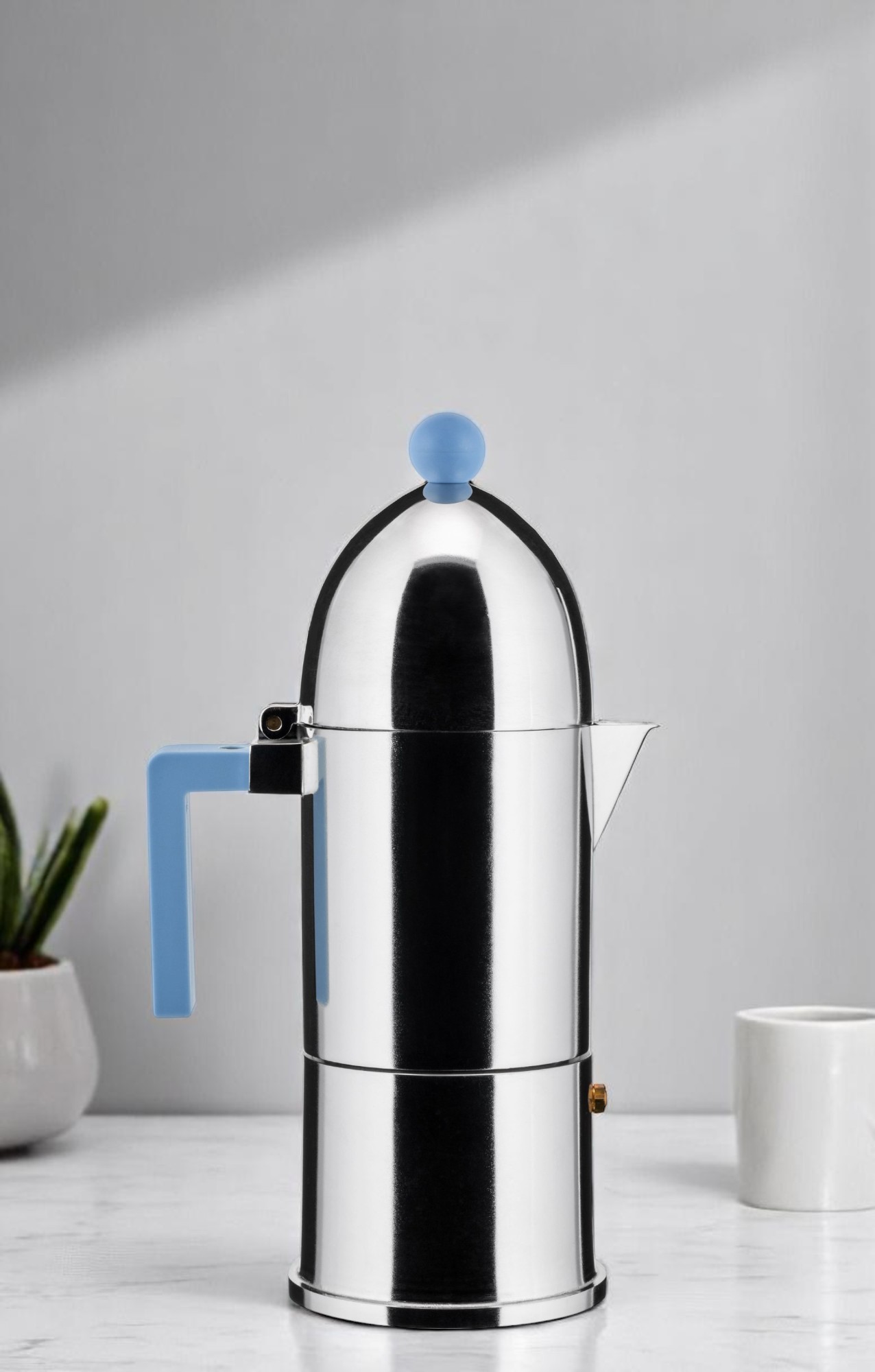 La Cupola 9095/6AZFM Espresso Maker Light Blue Alessi