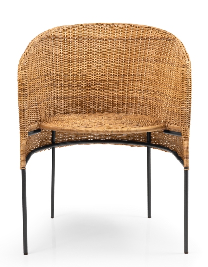Caribe Natural Dining Chair Chair Outdoor ames Raw natural material / Black