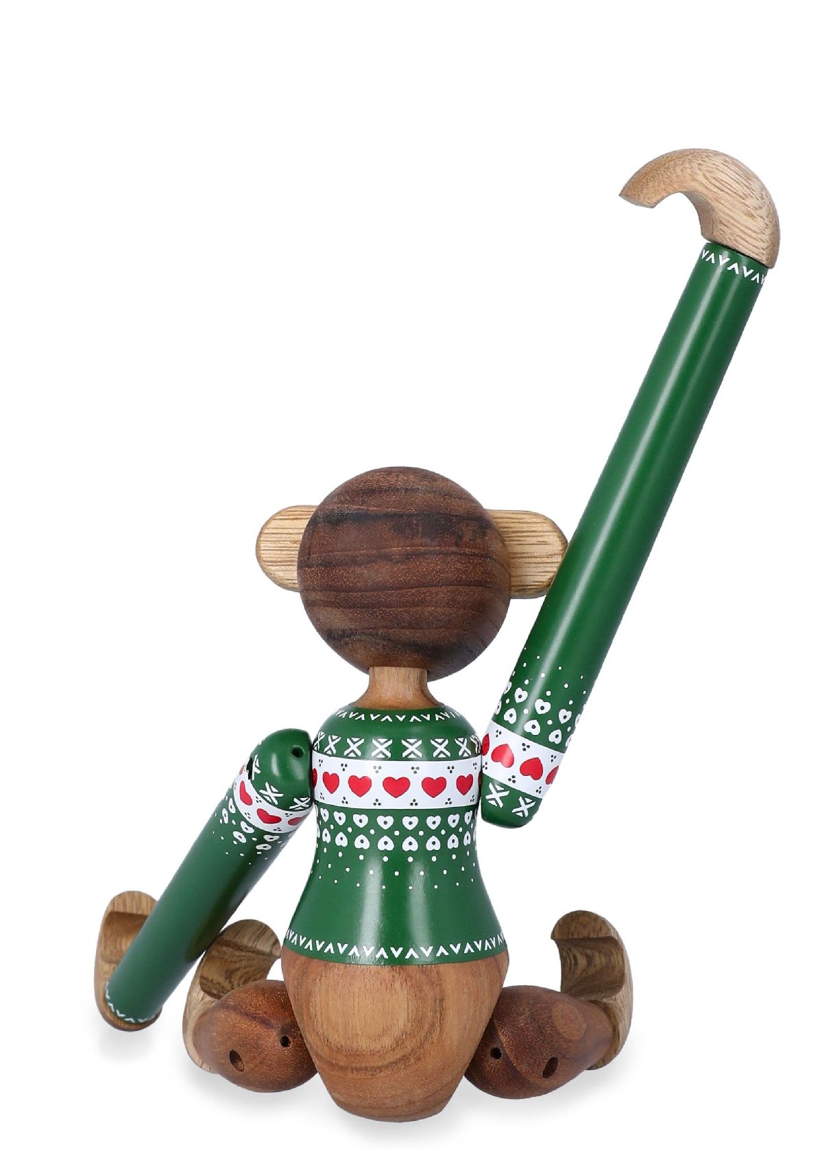 Christmas Jumper Monkey Green Small Wooden Figurine Kay Bojesen 
