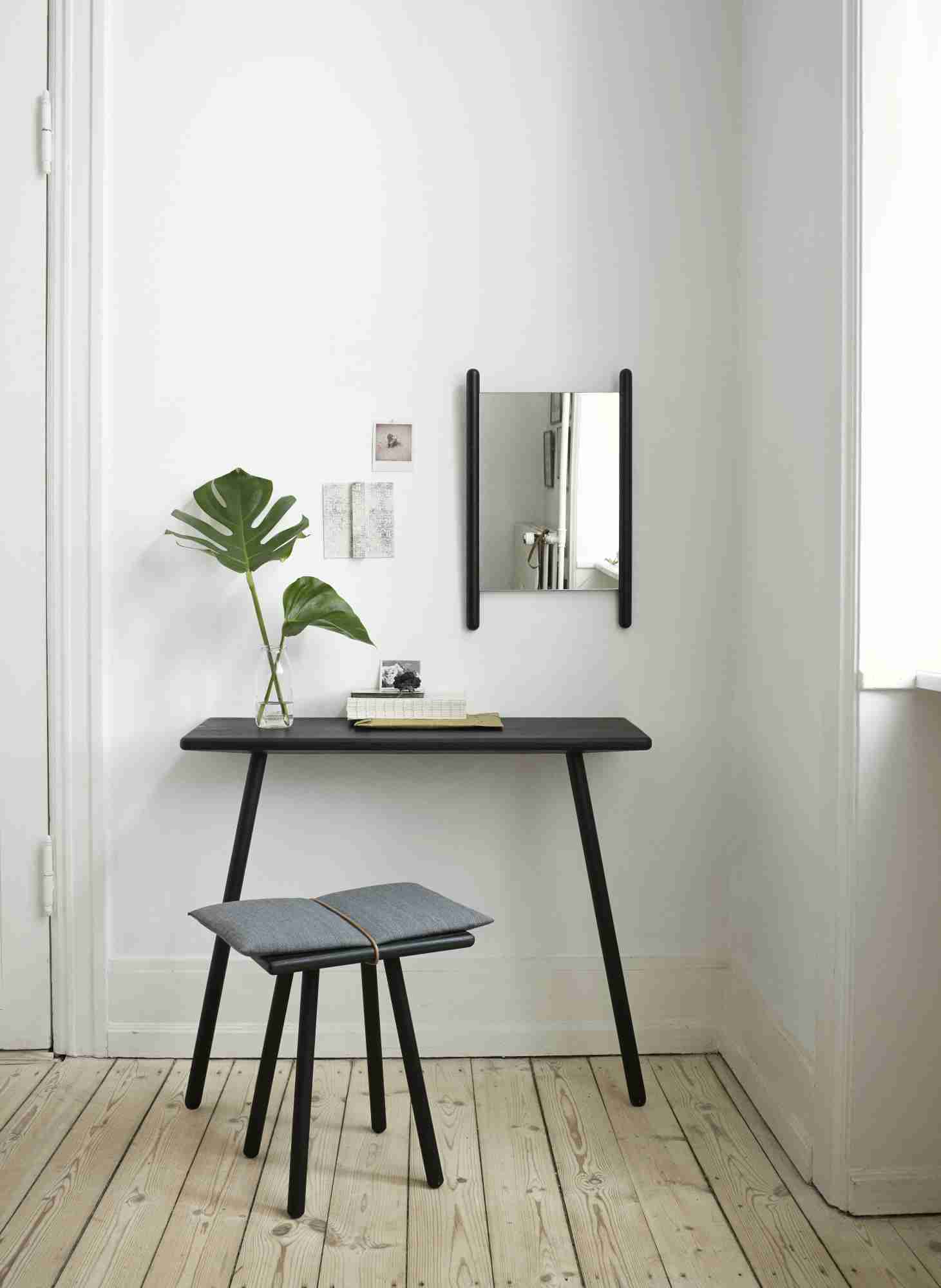 Georg Stool black lacquered oak stool Skagerak by Fritz Hansen