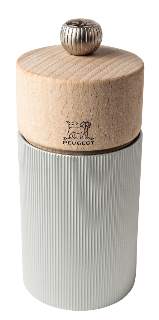 Line salt mill H 12 cm Aluminium / Natural Peugeot 