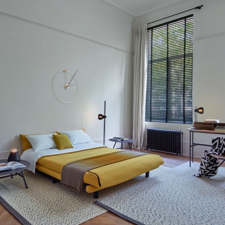 Multy First sofa bed 3-seater with wedge cushion ligne roset
