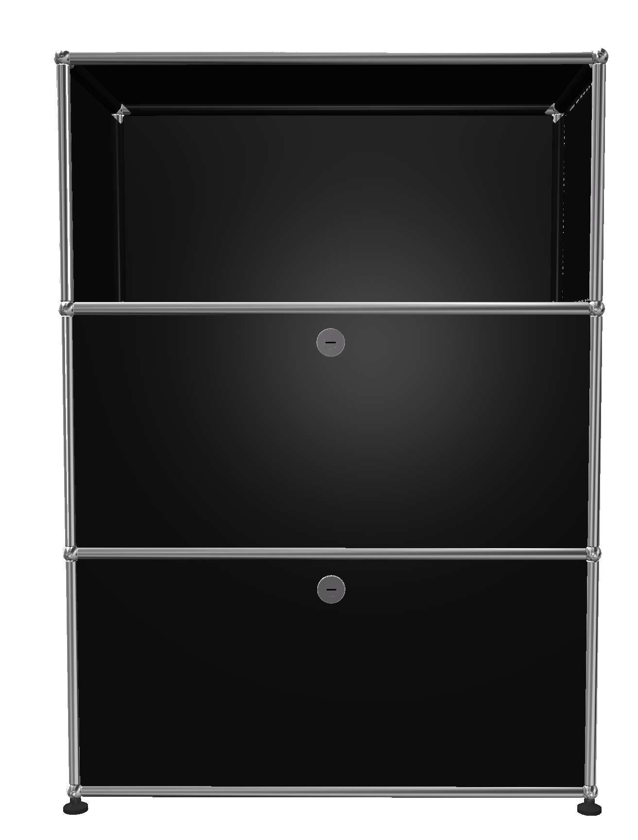 USM Haller Highboard 1 Open / 2 Flaps Graphite black - FAST DELIVERY    