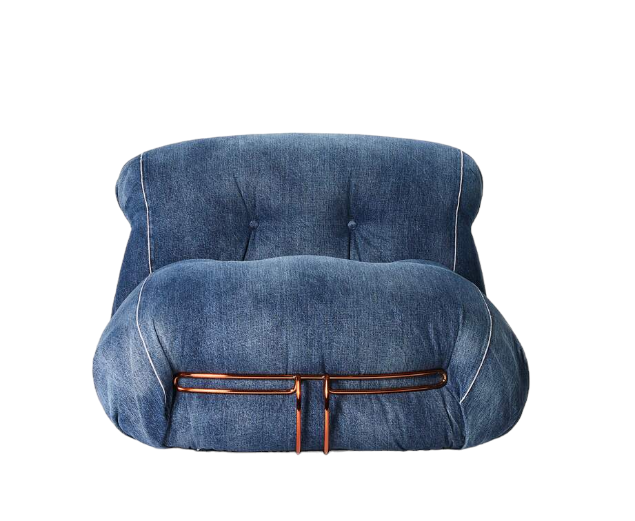 Soriana denim armchair Cassina