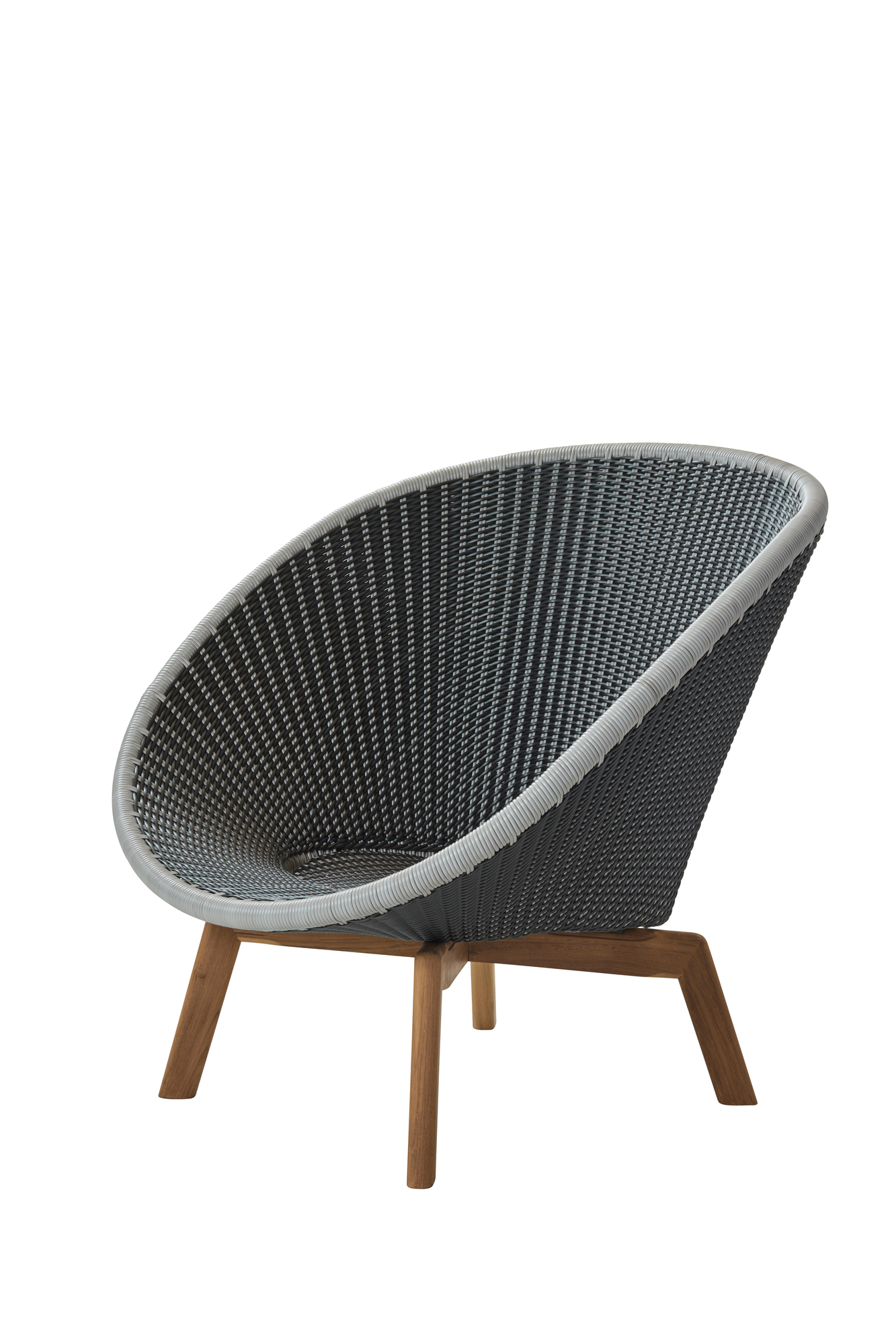 Peacock Outdoor Lounge chair Fiber Cane-Line gray