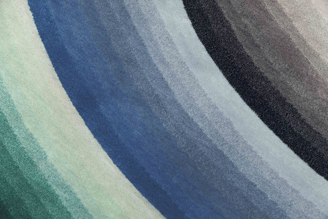 Round Mirage Rug blue Gan
