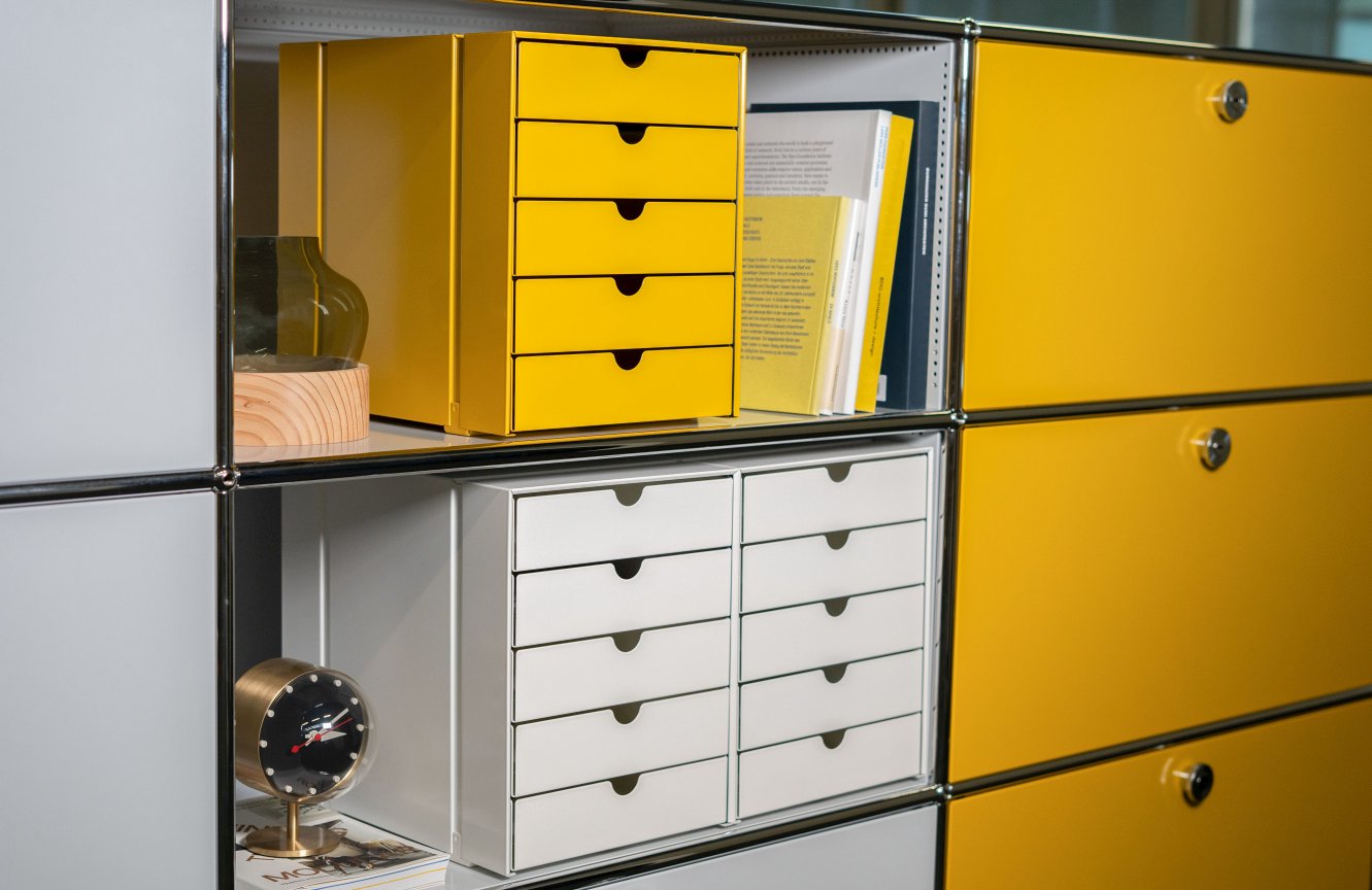 USM Haller Inos box set C4 with 5 closed trays Home Office