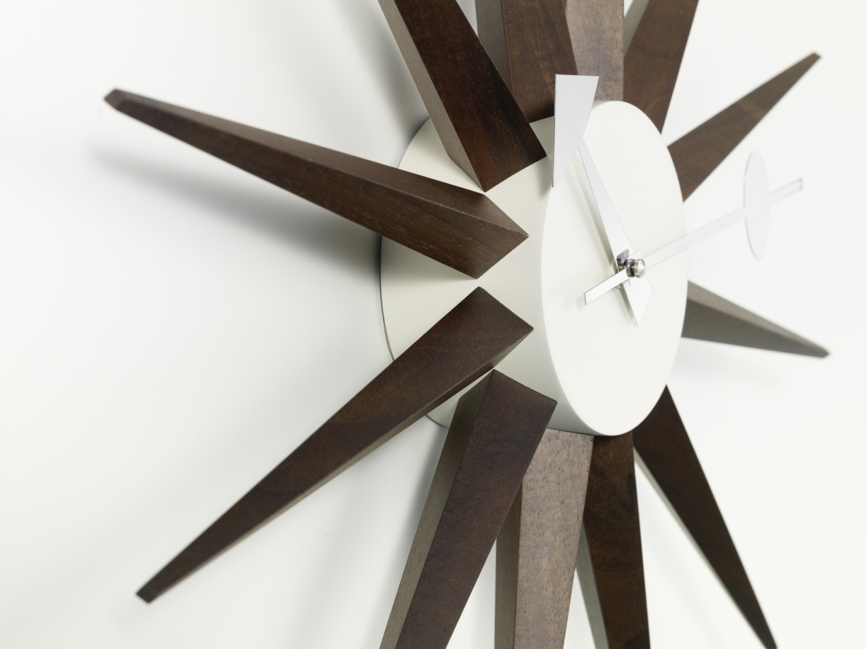Sunburst Clock Wall Clock - Walnut Vitra