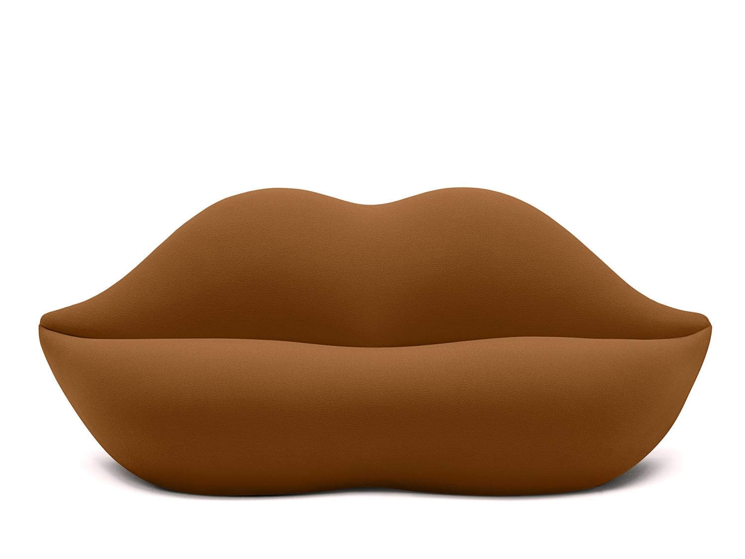 Bocca Sofa in Apricot: Lippenförmiges Design Sofa von Gufram, modernes Möbelstück.