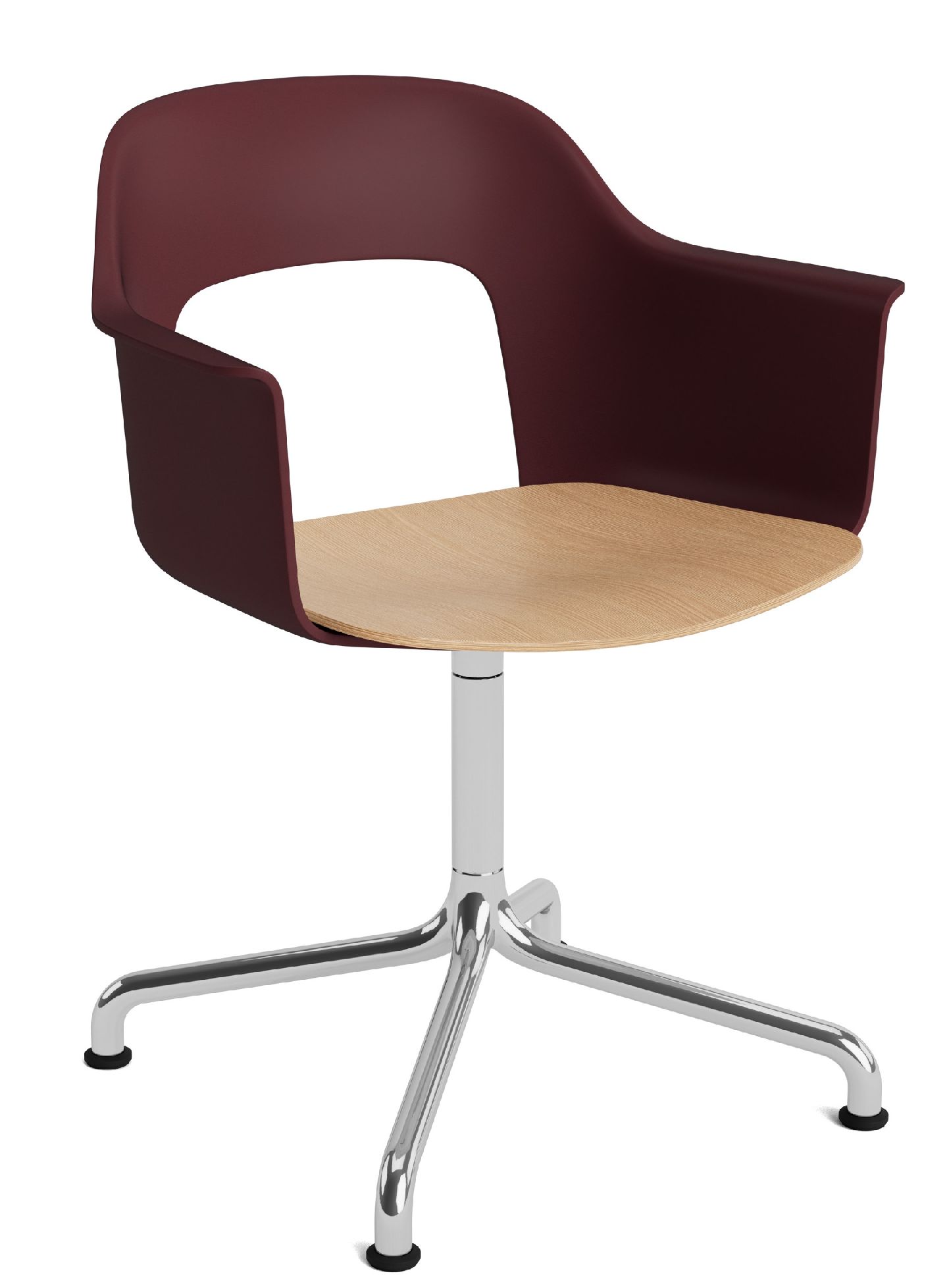 Layout Armchair 252 Armchair 4-star base swivel base with curved base Hay  