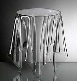 Essey Illusion transparent side table, Klein & More SINGLE PIECES