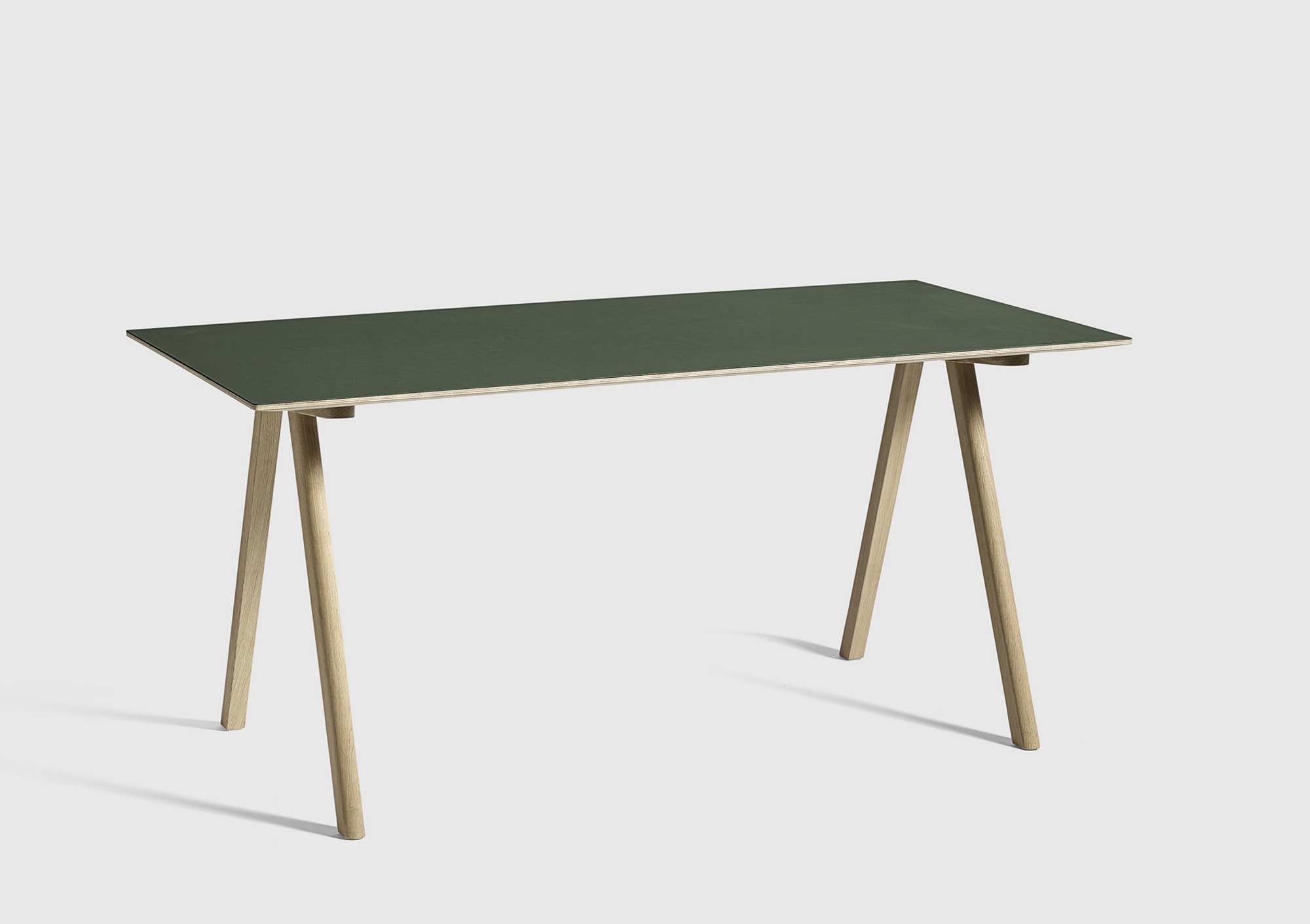 Copenhague Desk Table CPH 10 Hay Oak water-based lacquer / top linoleum off white MDF edge