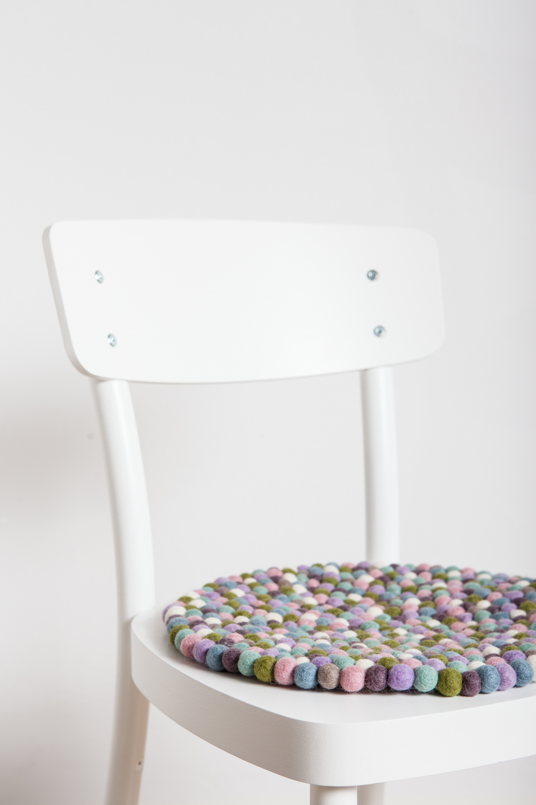Felt ball Cushion for Chair round 36 cm myfelt SINGLE PIECES