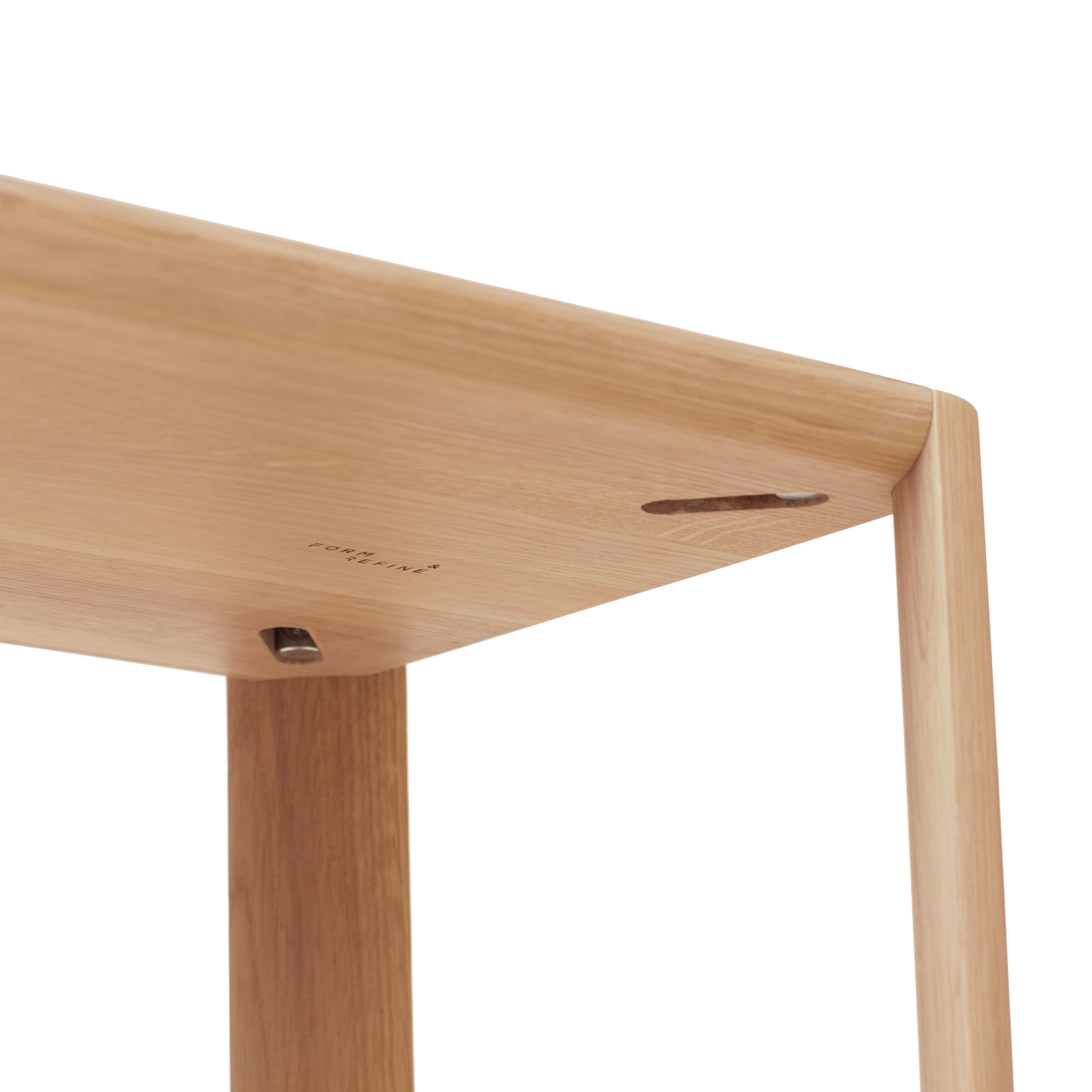 Leaf shelf 1x3 oak white oiled Form & Refine