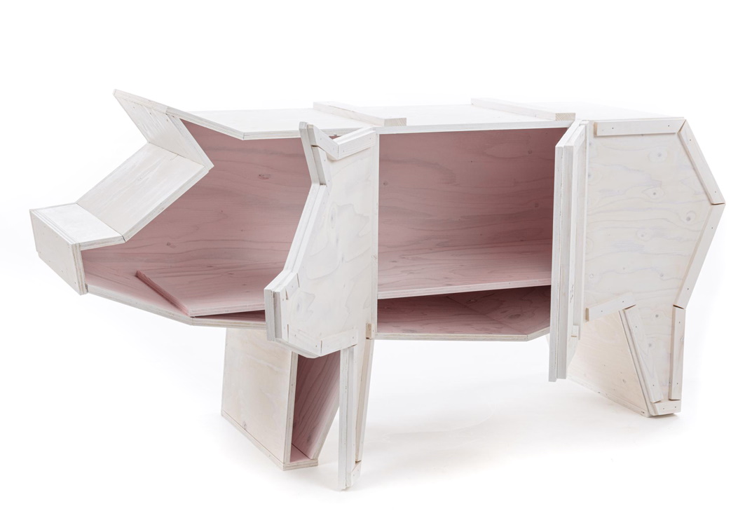 Sending Animals 2.0 Pig cupboard white Seletti