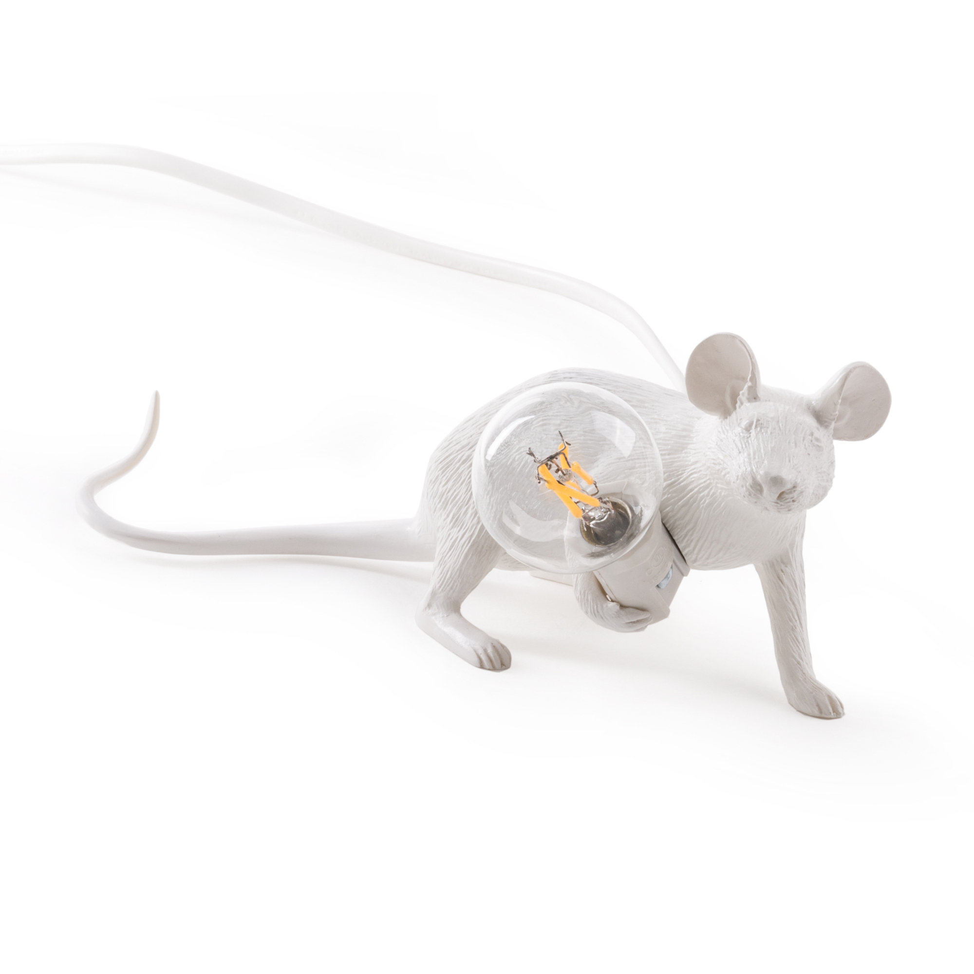 Mouse Lamp table Lamp white with USB Seletti 