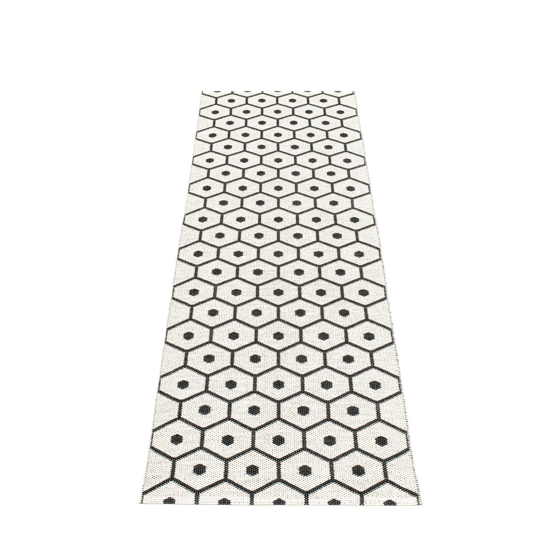 Honey Plastic Carpet 70x225 cm Pappelina Black-Vanilla